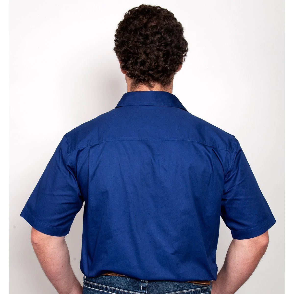 Just Country Men's Adam Short Sleeve 1/2 Button Work Shirt - Cobalt - Billy Goats Country Outfitters