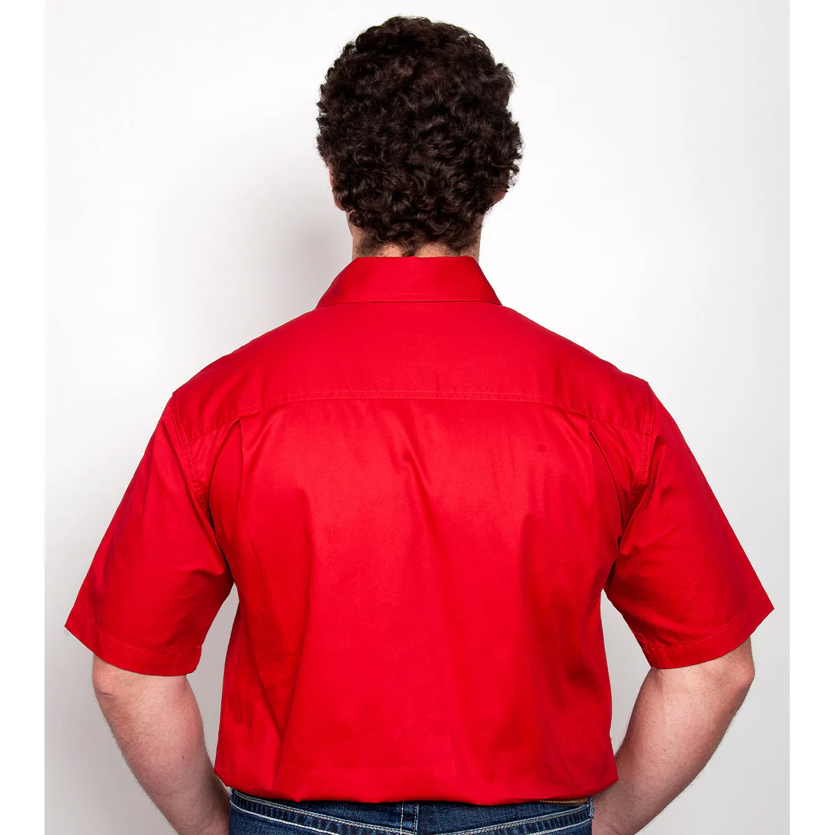 Just Country Men's Adam 1/2 Button Short Sleeve Chilli