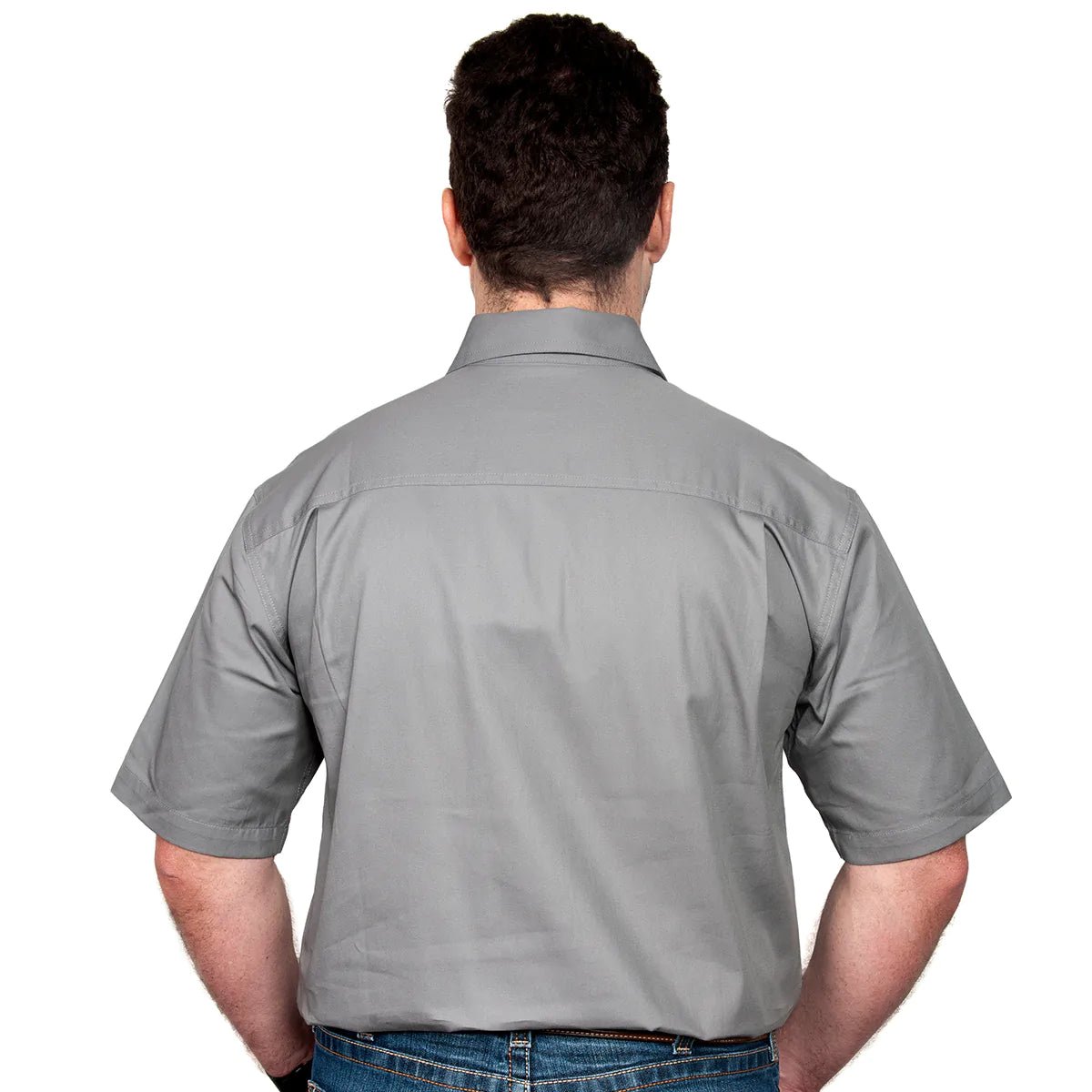 Just Country Men's Adam 1/2 Button Short Sleeve Steel Grey - Billy Goats Country Outfitters