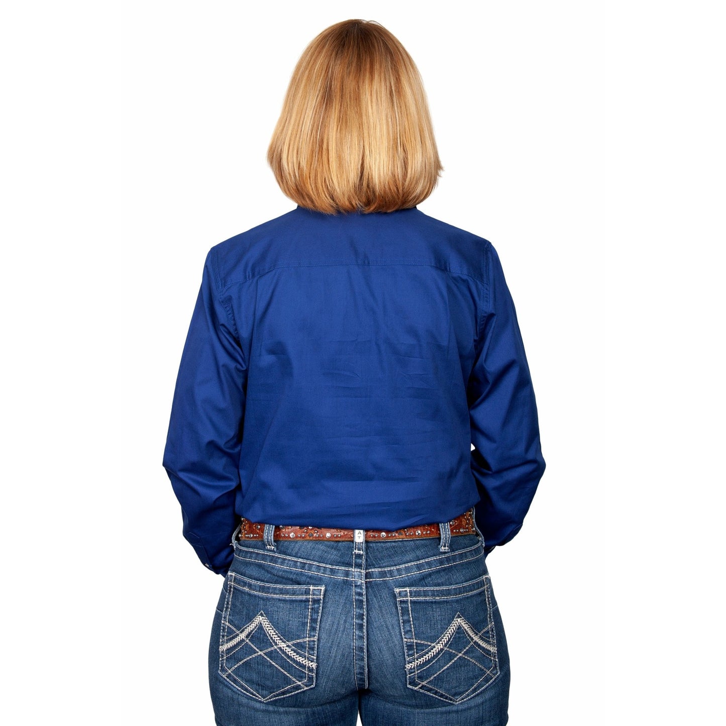 Just Country Women’s Jahna 1/2 Button Work Shirt - Cobalt - Billy Goats Country Outfitters