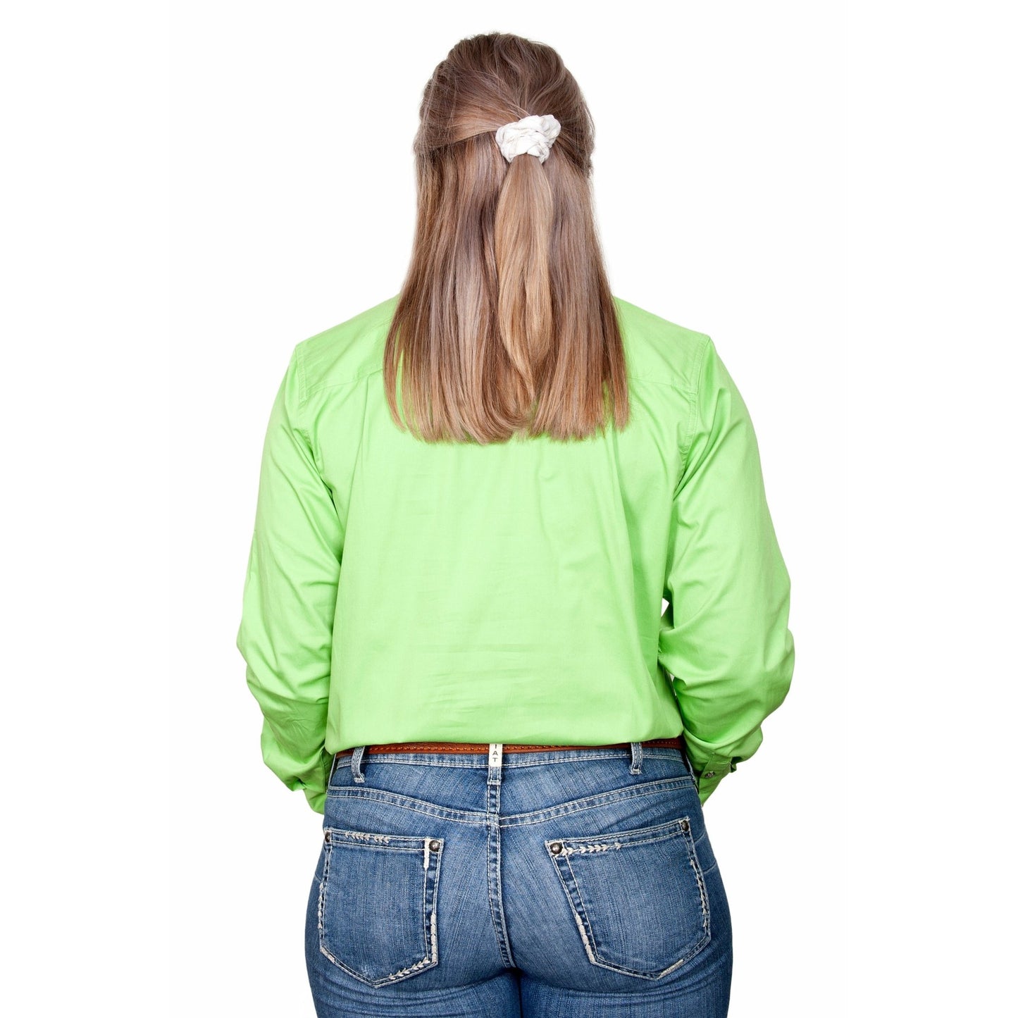 Just Country Women’s Jahna 1/2 Button Work Shirt - Lime Green - Billy Goats Country Outfitters