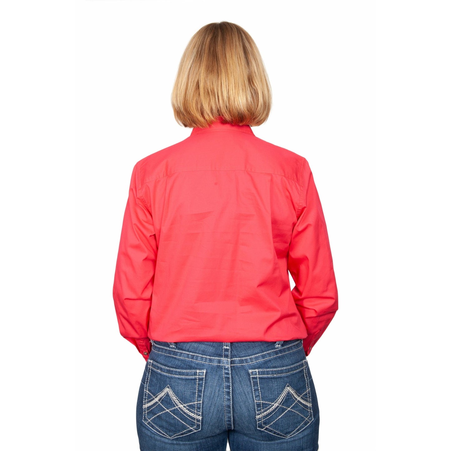 Just Country Women’s Jahna 1/2 Button Work Shirt - Raspberry - Billy Goats Country Outfitters