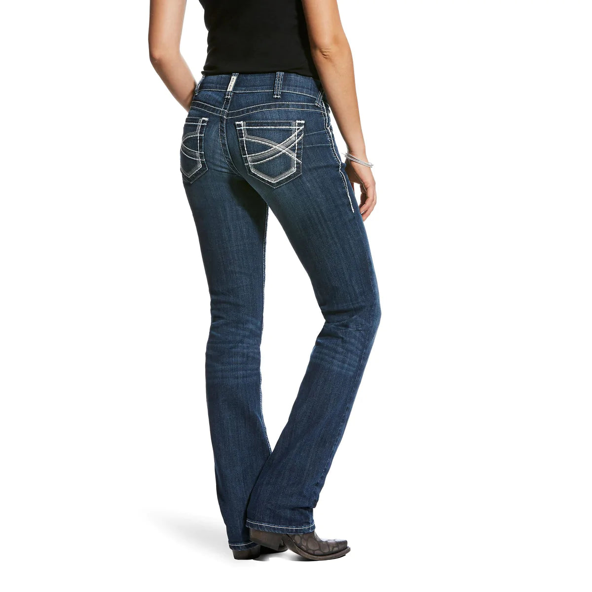 Ariat Women's R.E.A.L. Mid Rise Stretch Straight Ivy Dresden
