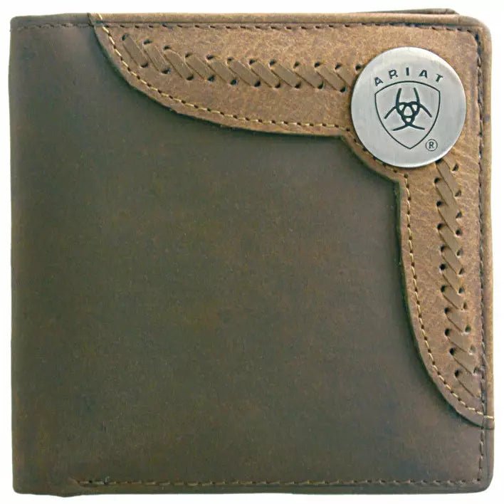Ariat Bi - Fold Wallet (WLT2103A) Brown/Tan - Billy Goats Country Outfitters