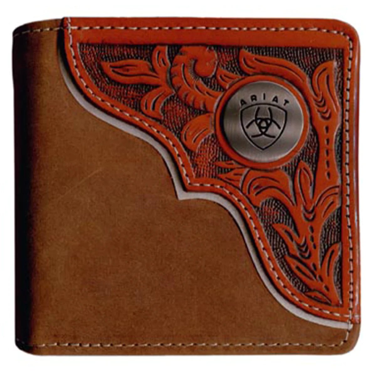Ariat Bi - Fold Wallet (WLT2112A) Dark Tan - Billy Goats Country Outfitters