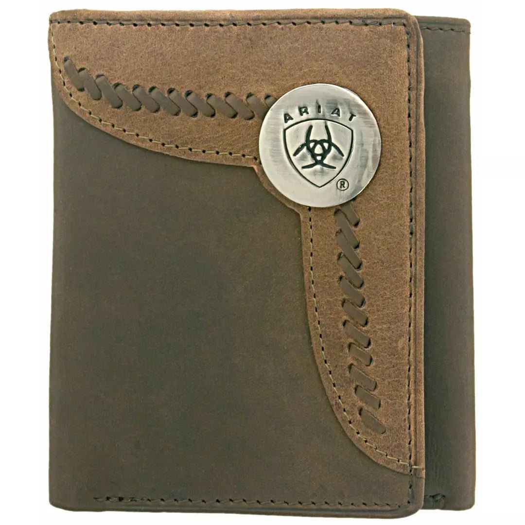 Ariat Tri - Fold Wallet – Brown / Tan (WLT3103A - Billy Goats Country Outfitters