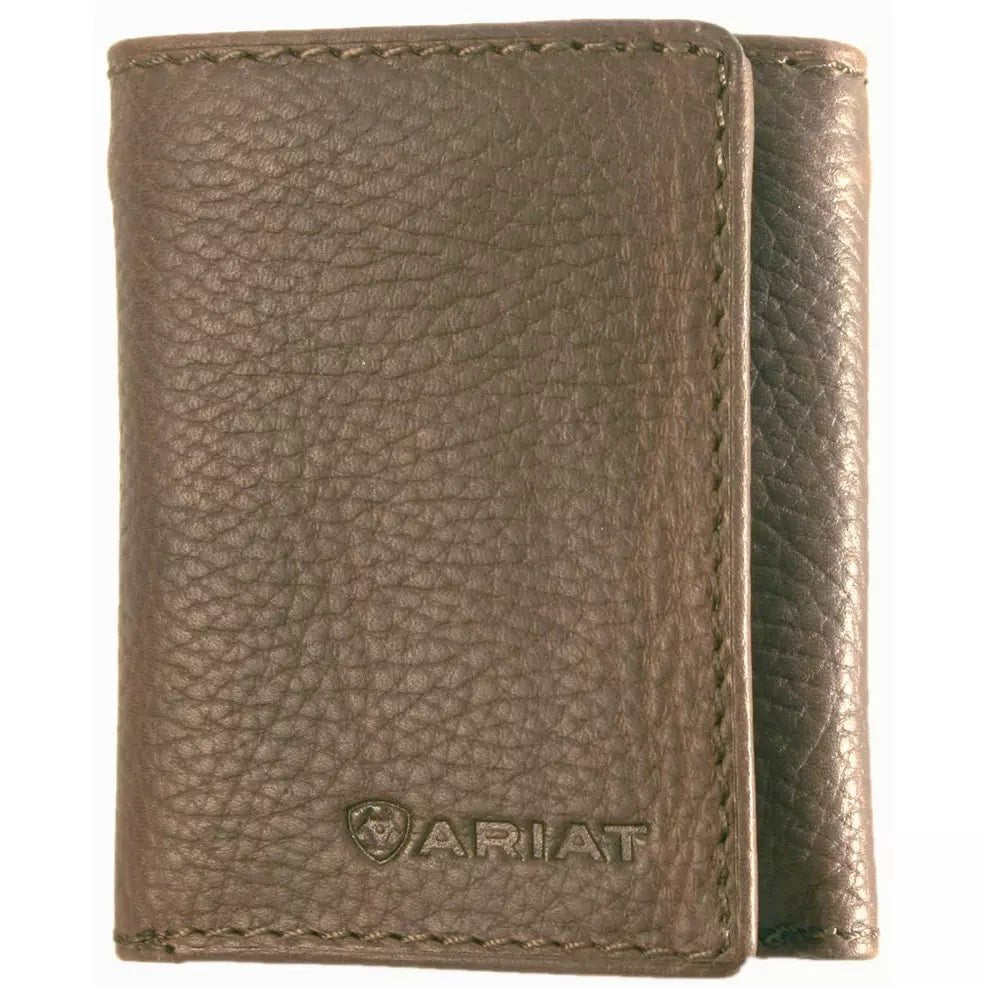 Ariat Tri - Fold Wallet (WLT3105A) Distressed Brown - Billy Goats Country Outfitters