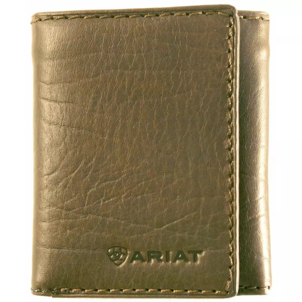 Ariat Tri - Fold Wallet (WLT3107A) Dark Brown - Billy Goats Country Outfitters