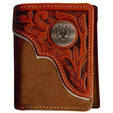 Ariat Tri - Fold Wallet (WLT3112A) Dark Tan - Billy Goats Country Outfitters