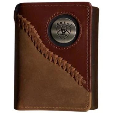 Ariat Tri - Fold Wallet (WLT3113A) Dark Tan - Billy Goats Country Outfitters