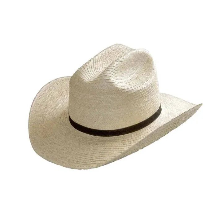 Sunbody Kids Cattleman Natural Palm Leaf Cowboy Hat - Billy Goats Country Outfitters