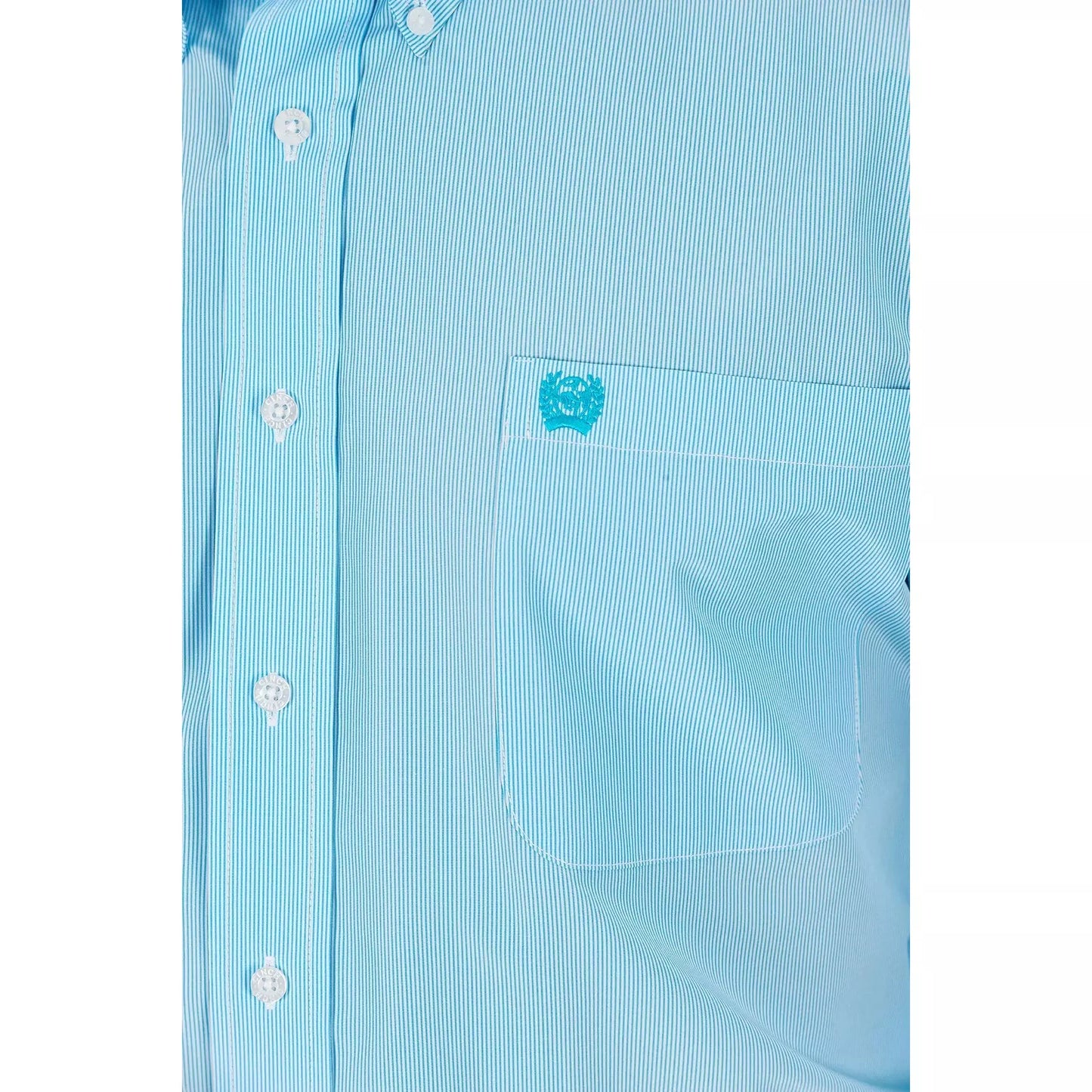 Cinch Men's Tencel Light Blue Micro Stripe Button-Down Western Shirt