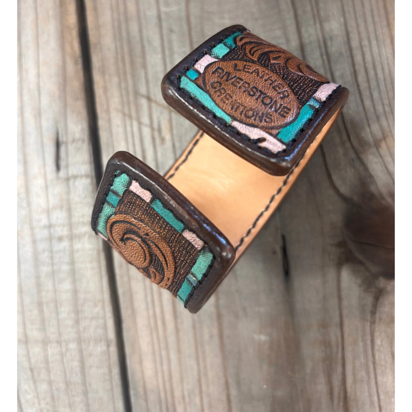 Riverstone Leather Creations Handcrafted Cuff