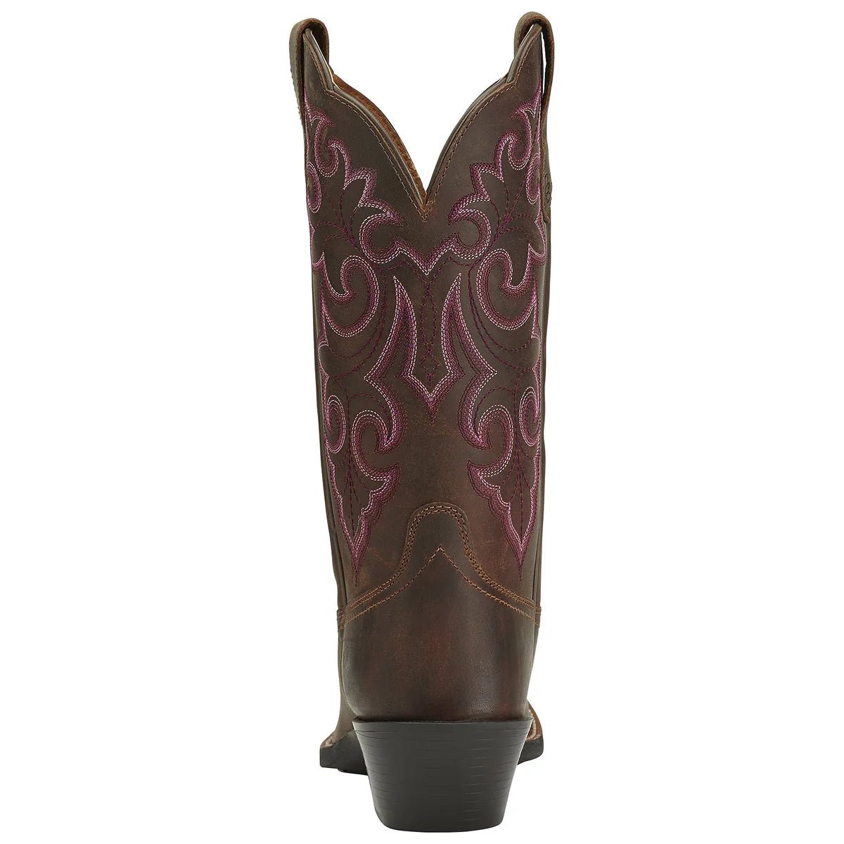 Ariat Women's Round Up Square Toe Western Boots – Pink & Powder Brown - Billy Goats Country Outfitters