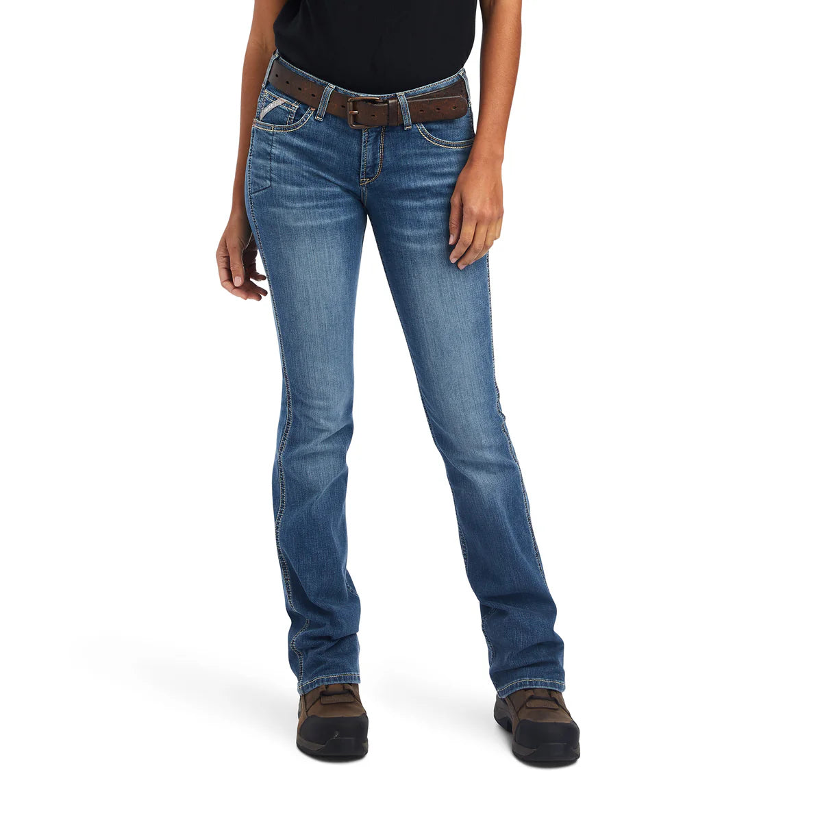 Ariat Women’s Rebar Perfect Rise Bootcut Work Flex Jeans – Riveter Malibu