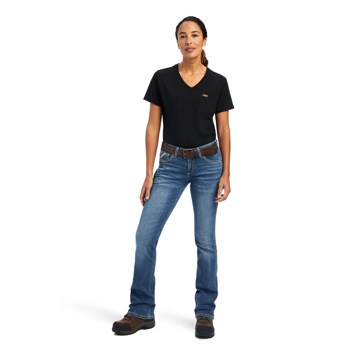 Ariat Women’s Rebar Perfect Rise Bootcut Work Flex Jeans – Riveter Malibu