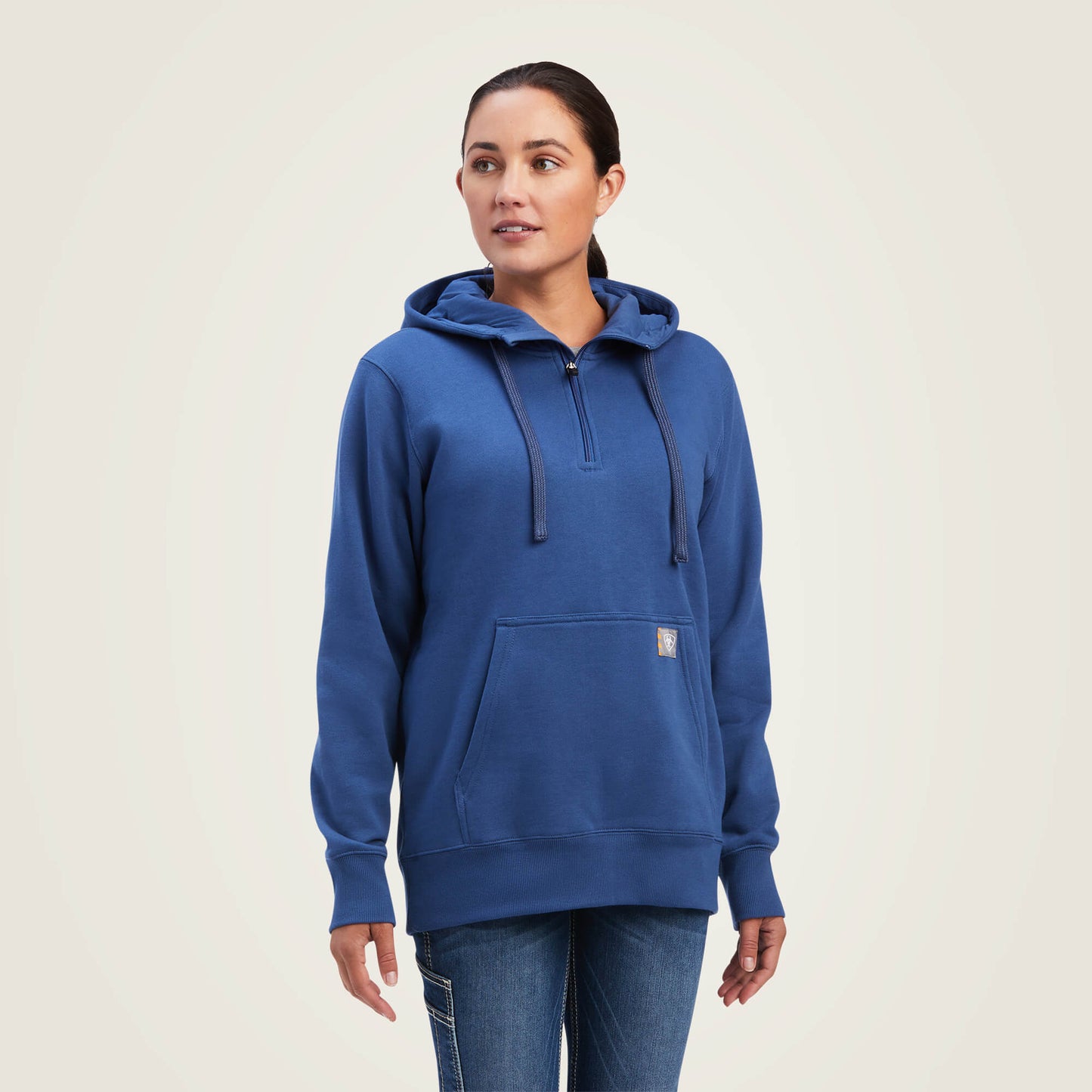 Ariat Women's Rebar Skill Set 1/2 Zip Hoodie True Navy