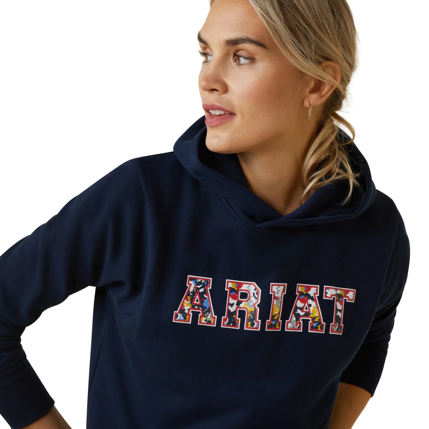 Ariat Women's 3D Logo 2.0 Hoodie Navy/Red