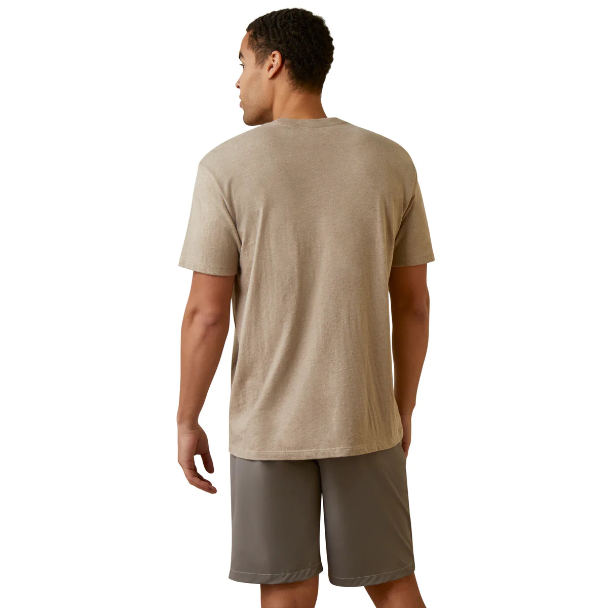 Ariat Mens Center Fire Tee Oatmeal Heather