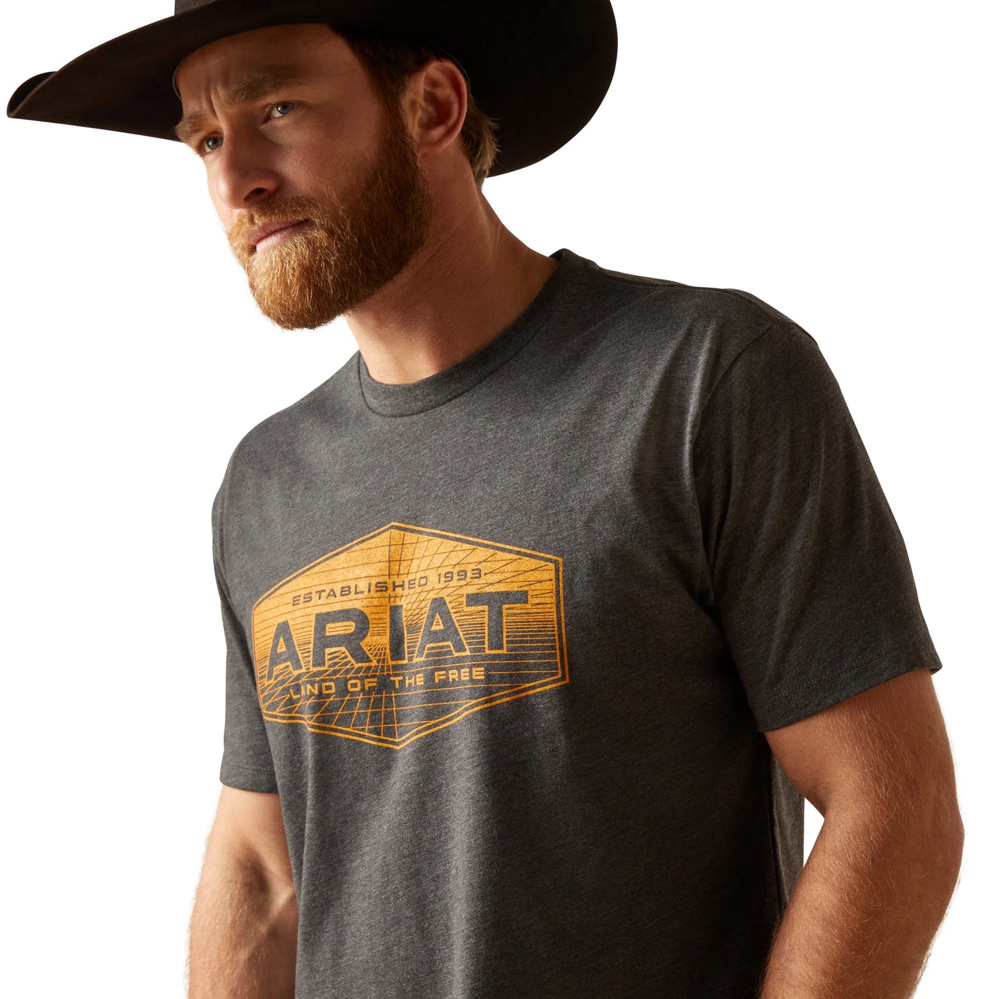 Ariat Mens Quadrangle T-Shirt Charcoal Heather