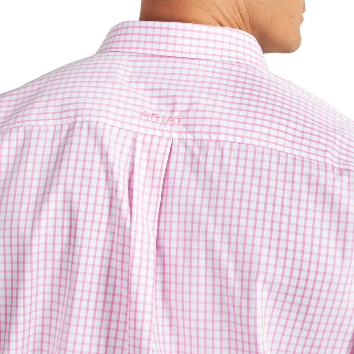 Ariat Men's Pro Series Cliff Long Sleeve Shirt – Pink Check