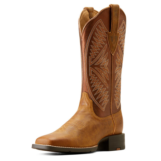 Ariat Women's Round Up Ruidoso Pearl/Burnished Chestnut