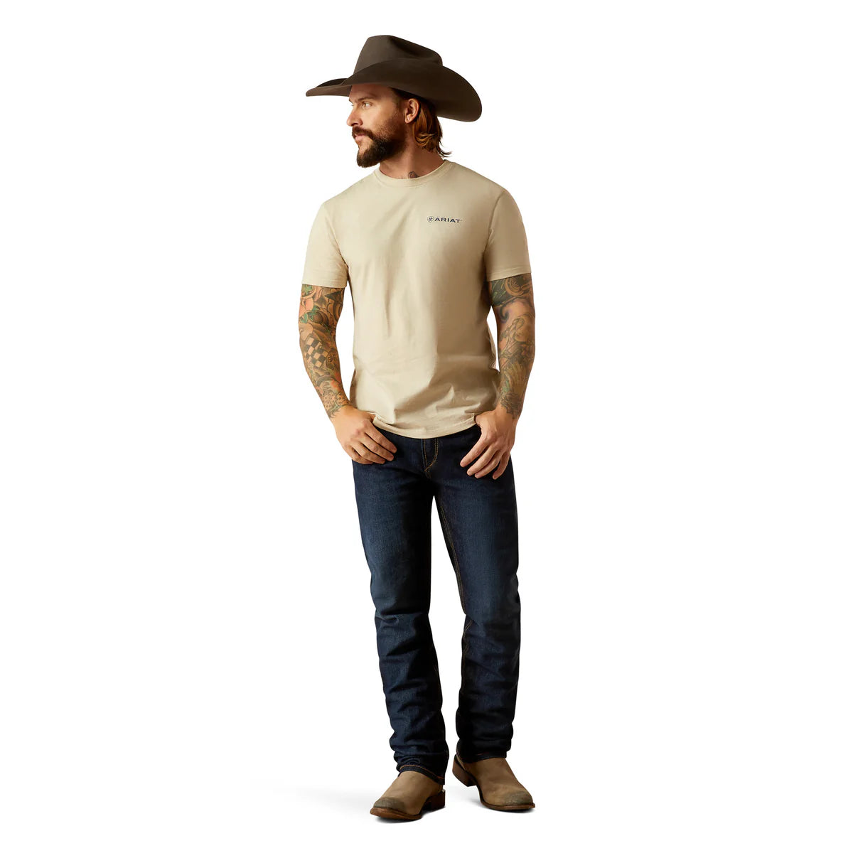 Ariat Men's Stamped Seal Tee Natural