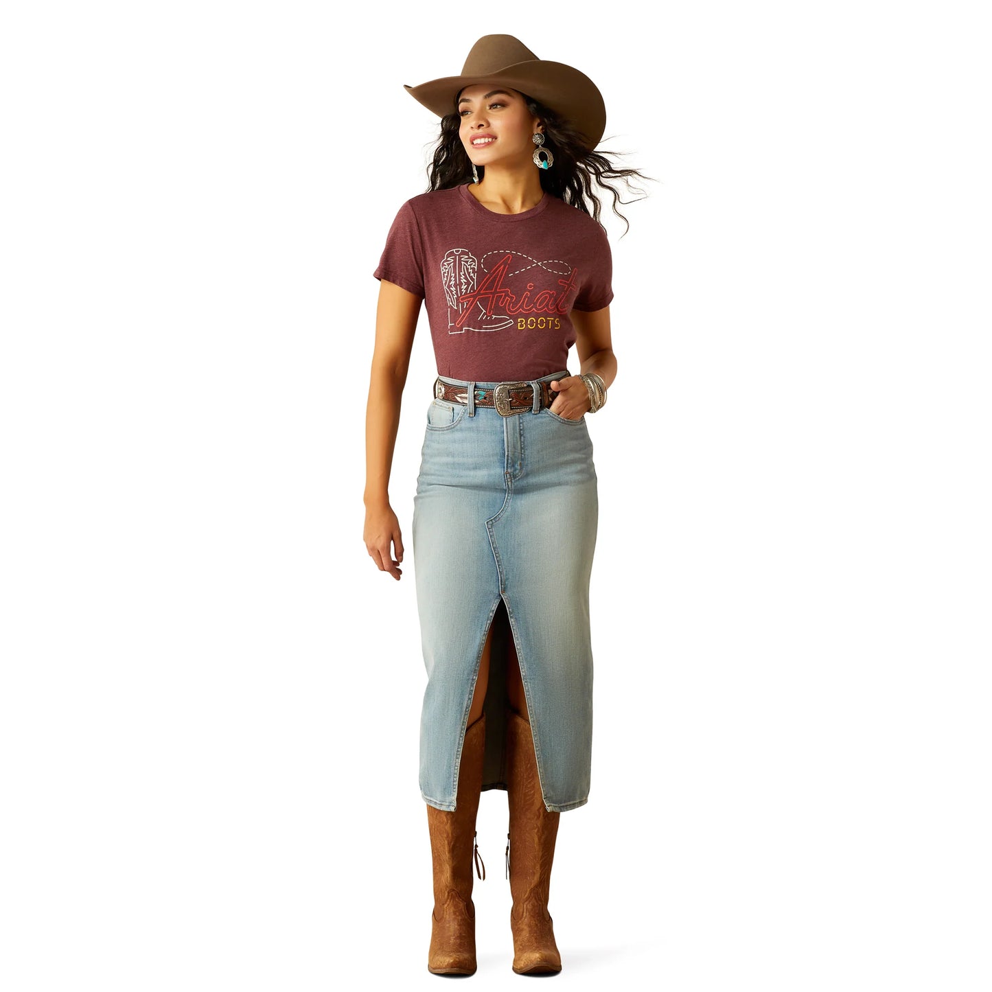 Womens Ariat Ladies Modern Neon T-Shirt