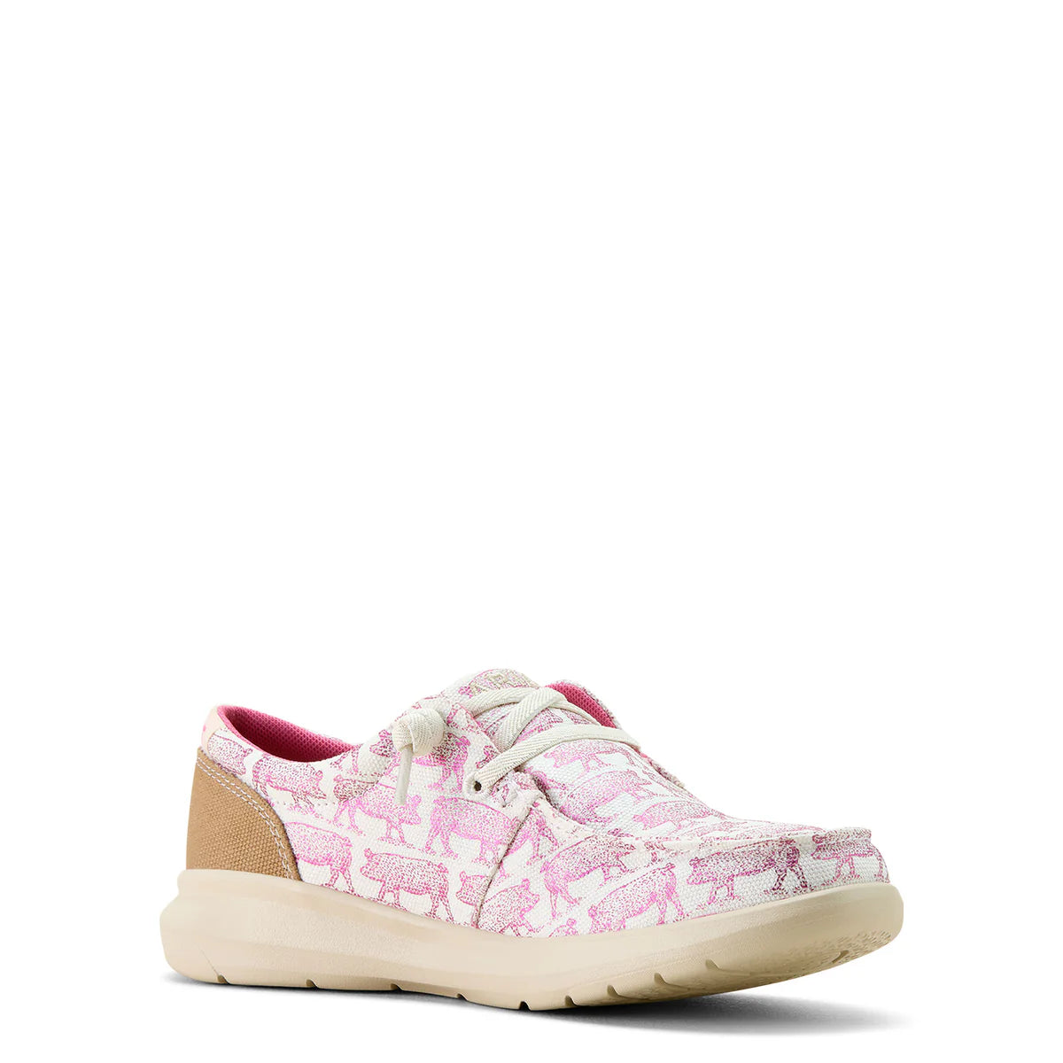 Ariat Womens Hilo Pink Piggy Print/Aged Tan