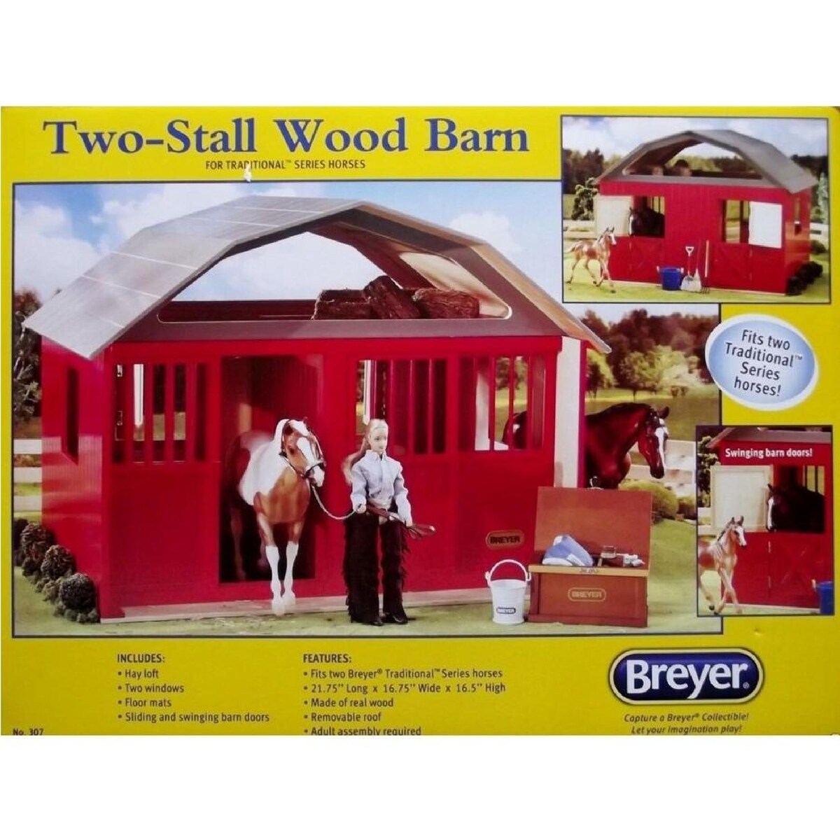 Breyer Traditional Red Two Stall Horse Bar