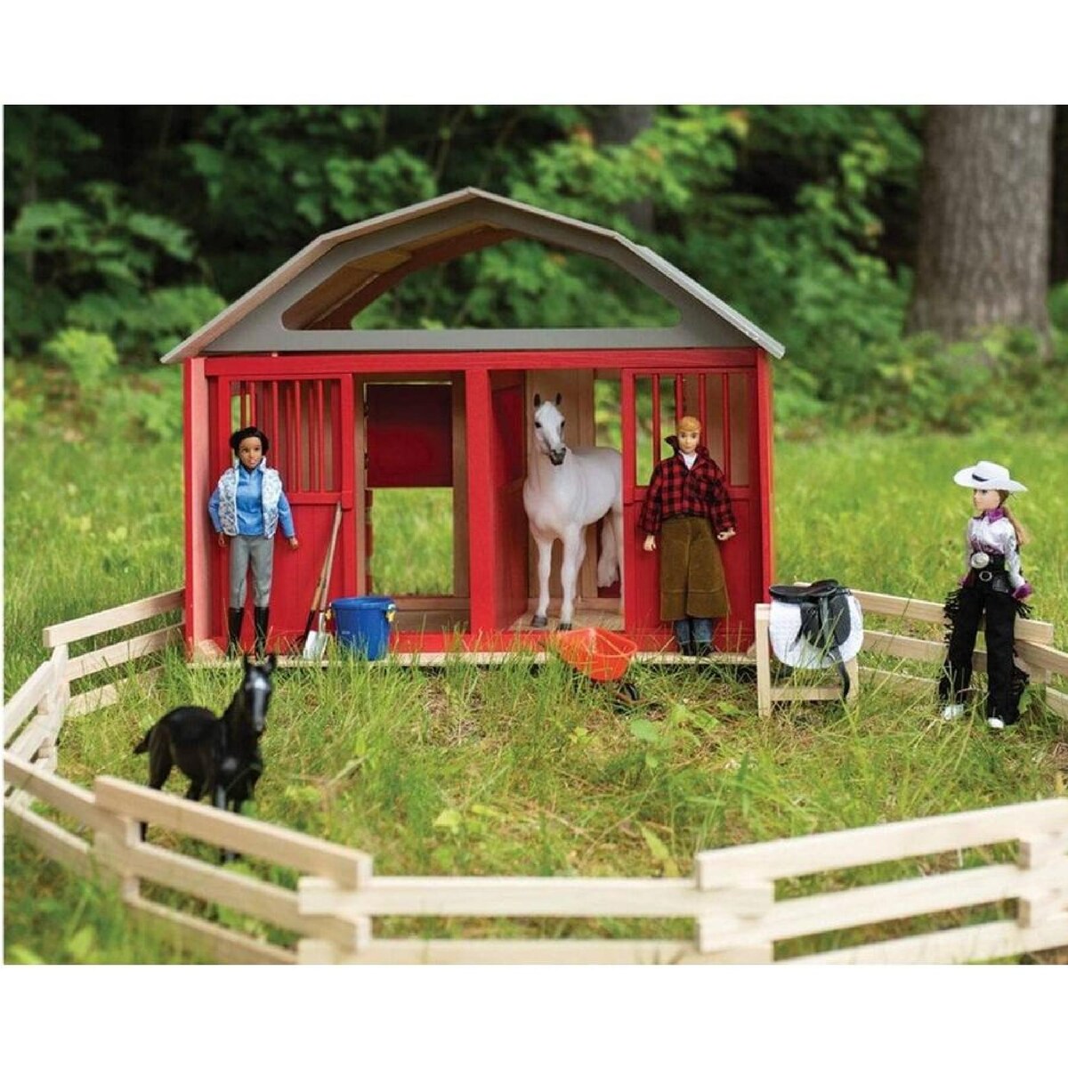 Breyer Traditional Red Two Stall Horse Bar
