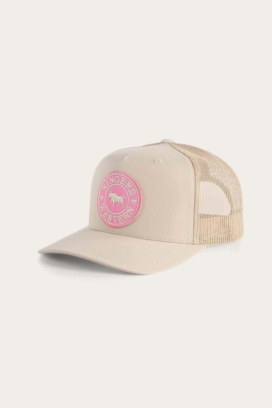 Signature Bull Trucker Cap - Pink/Bone