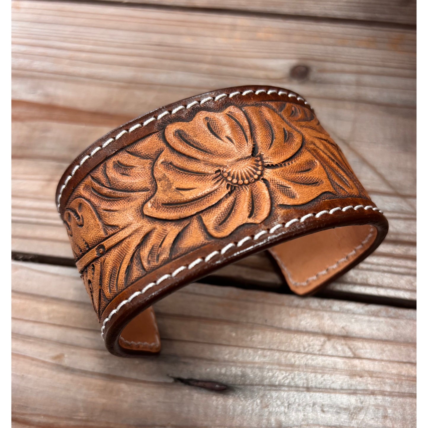 Riverstone Leather Creations Handcrafted Cuff