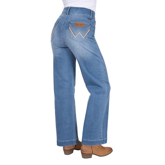 Wrangler Women's Chloe Wide Leg High Rise Jeans – Morning Sky