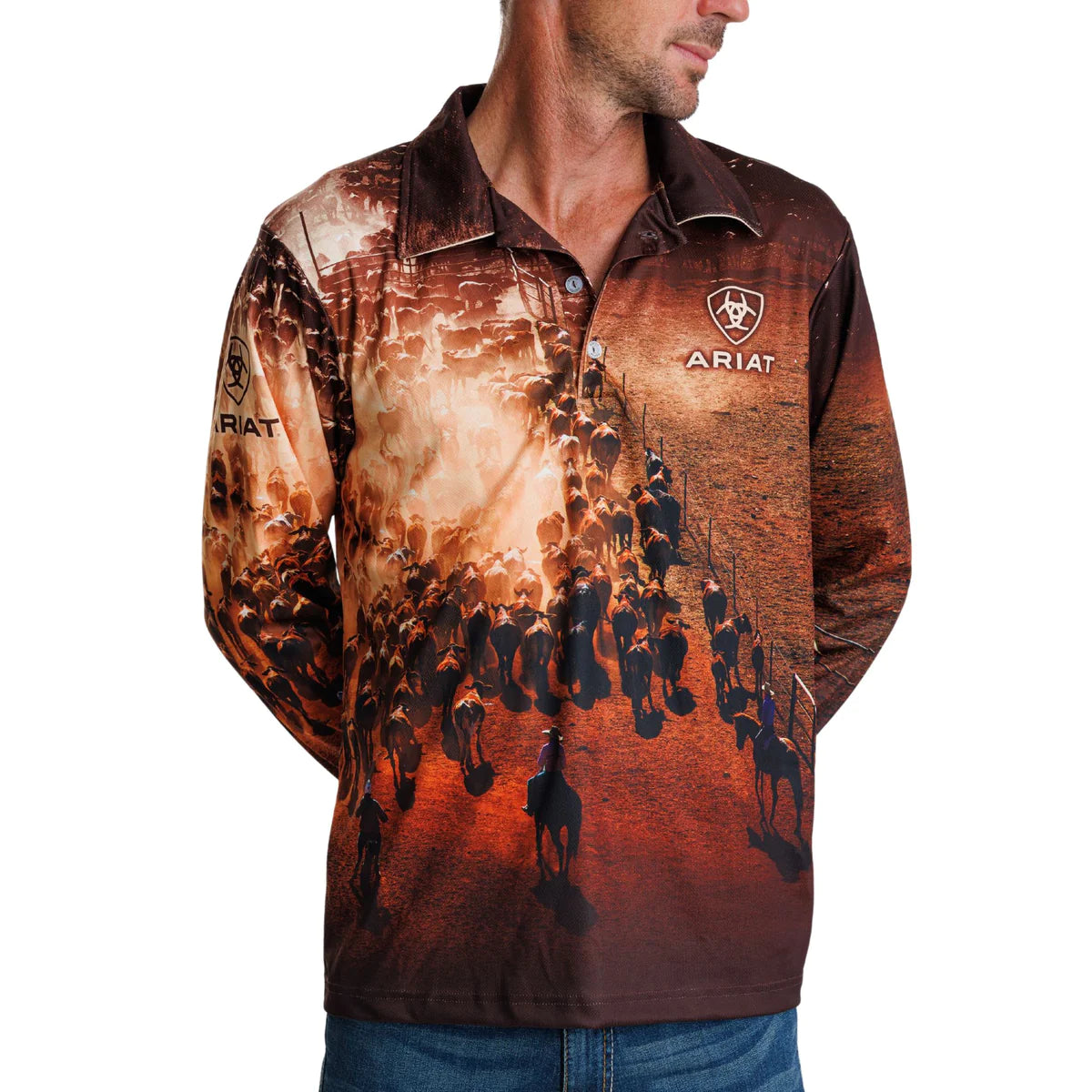 Ariat Unisex Fishing Shirt Cattle Muster