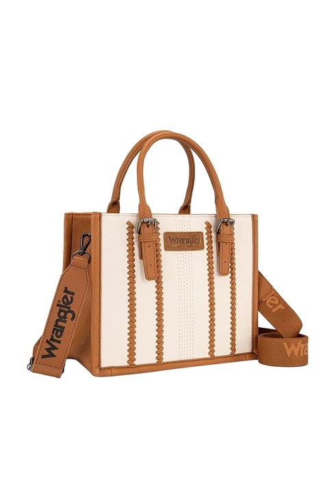 Wrangler Women's Boston Stitch Crossbody Bag - Natural/Tan