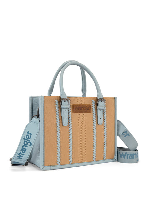 Wrangler Women's Boston Stitch Crossbody Bag - Camel/Blue
