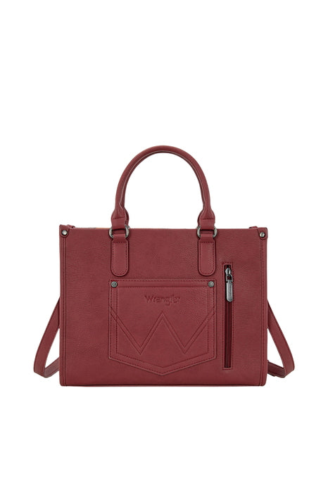 Wrangler Women's Cilia Crossbody Tote Bag - Burgundy