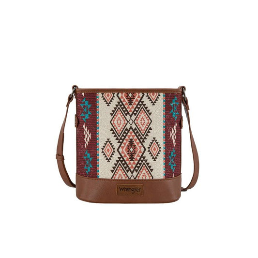Wrangler Women's Lia Aztec Crossbody Bag - Brown