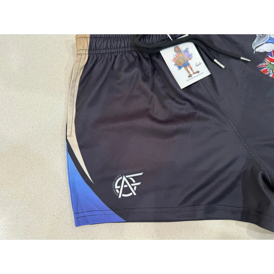 Aussie Footy Shorts True Blue with Pockets