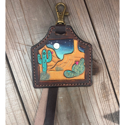 Riverstone Leather Creations Handcrafted Large Cattle Tag