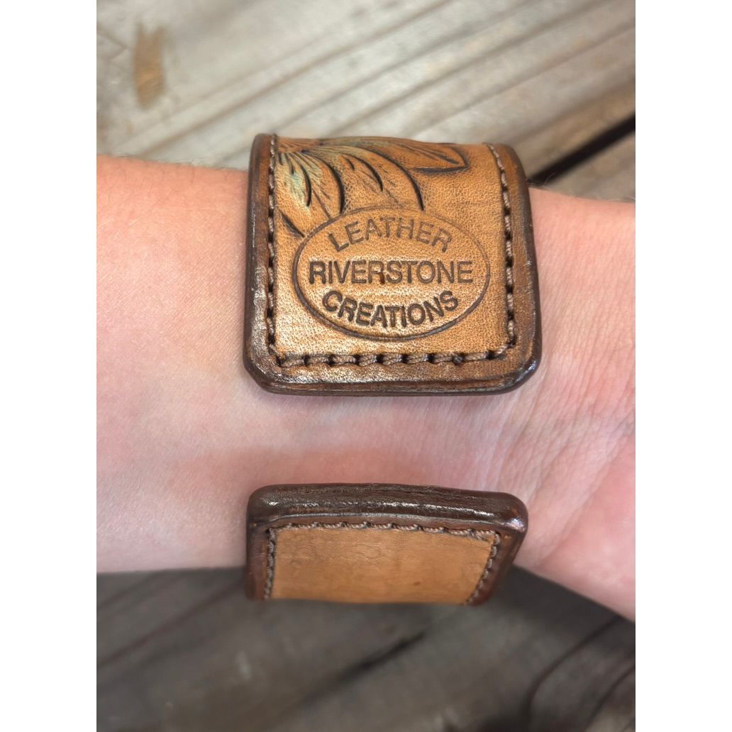 Riverstone Leather Creations Handcrafted Cuff