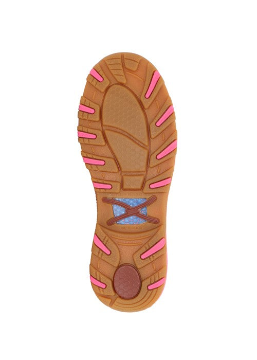 Twisted X Women’s CellStretch Slip-On Moc Pink/Brown – Comfortable Western Shoes