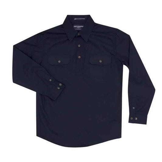 Just Country Boys Lachlan 1/2 Button Navy