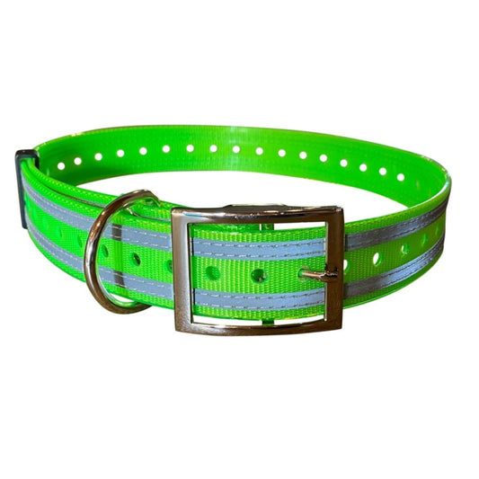 Optic Hunting 30mm Wide Reflective Dog Collar Green Yard Collar - Billy Goats Country Outfitters
