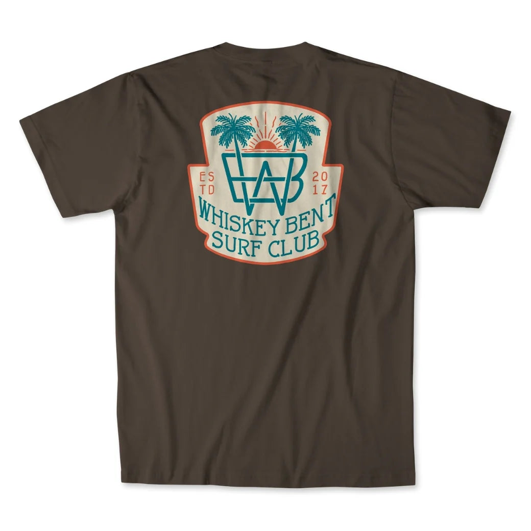 Whiskey Bent Hat Co  - Surf Club Brown Tee