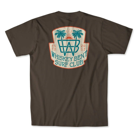 Whiskey Bent Hat Co - Surf Club Brown Tee - Billy Goats Country Outfitters