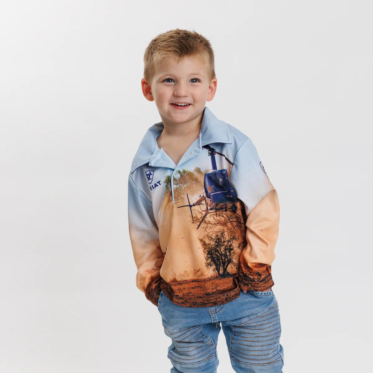 Ariat Kids Unisex Fishing Shirt Helimuster