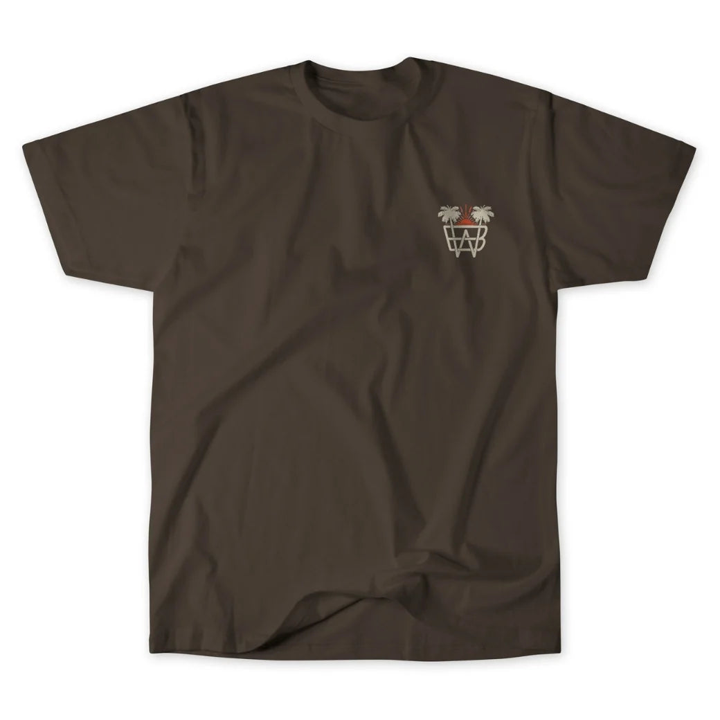 Whiskey Bent Hat Co  - Surf Club Brown Tee