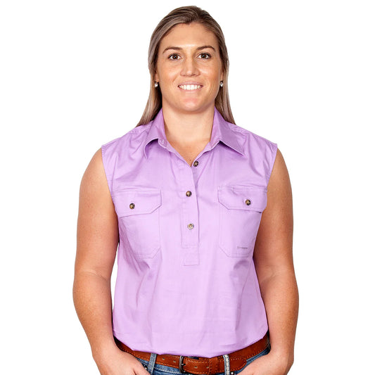 Women's - Kerry - 1/2 Button Sleeveless - Orchid